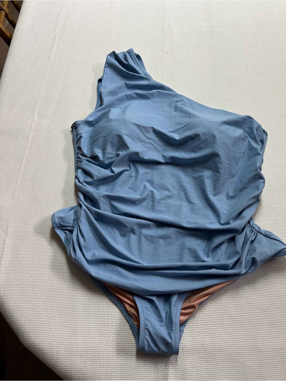 J. Crew One-Shoulder Light Blue One-Piece Swimsuit